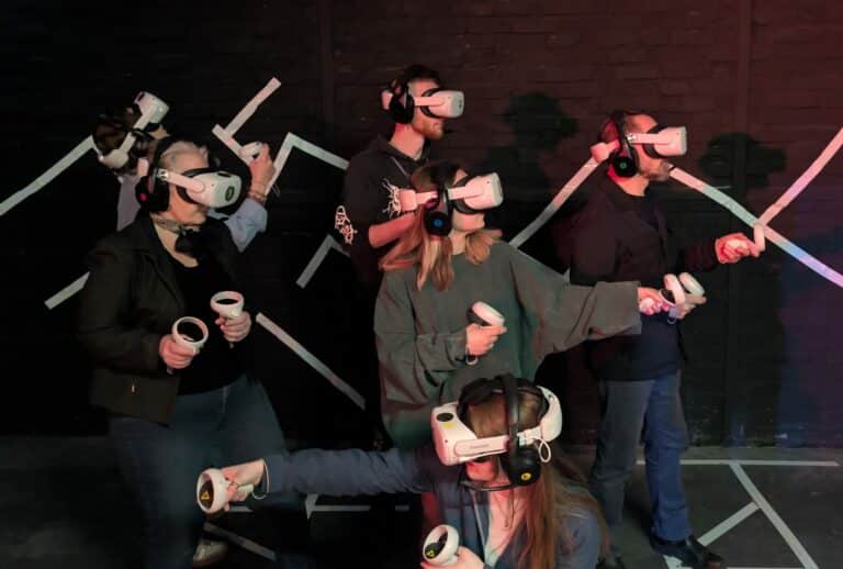 joueur realite virtuelle deplacement libre salle VR Lille.