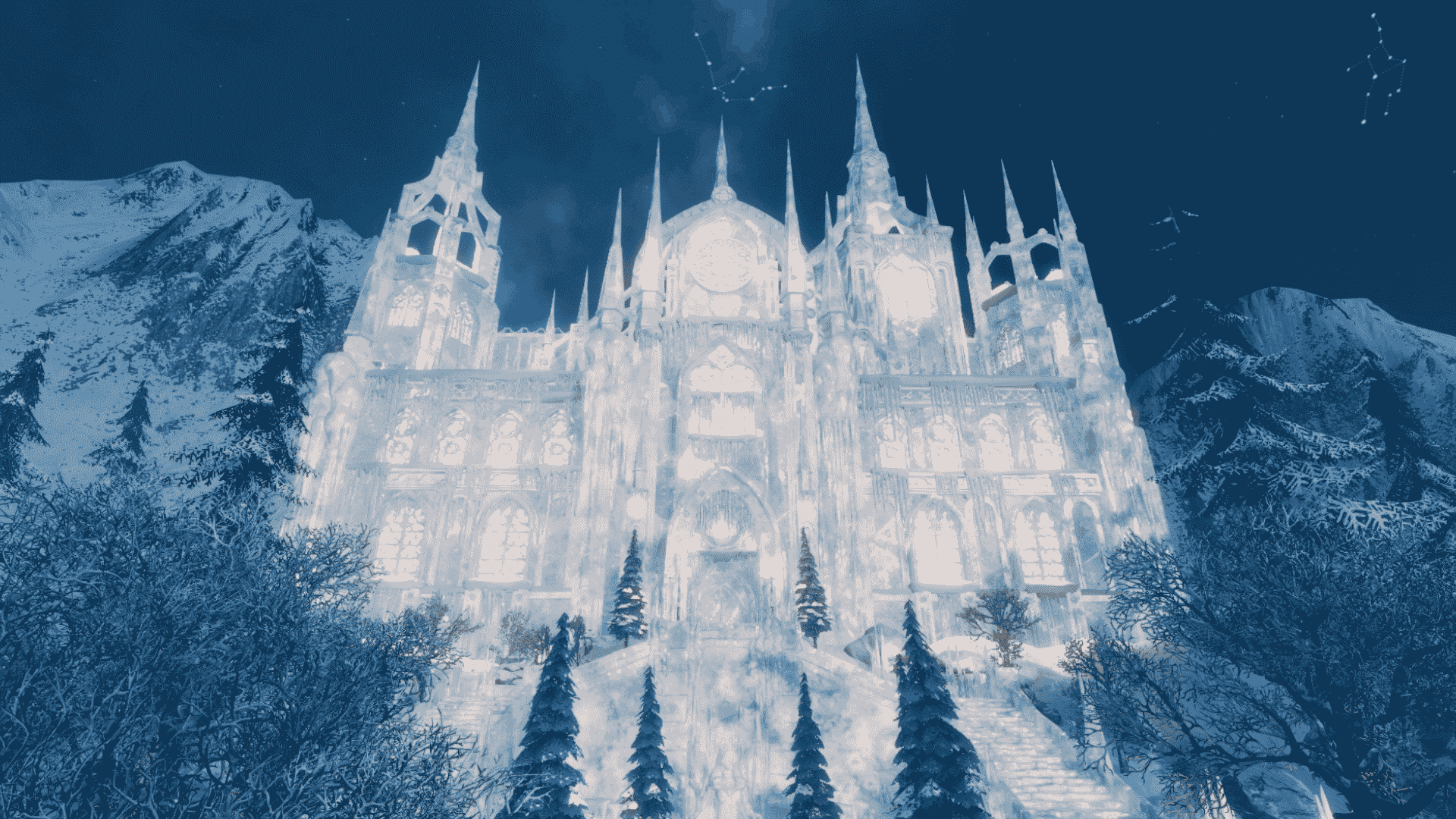 Le château enneigé d'Escape The Worlds à Lille